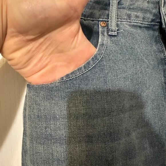 🔴3/25$ Denim Midi Skirt with Front Slit - Picture 5 of 8